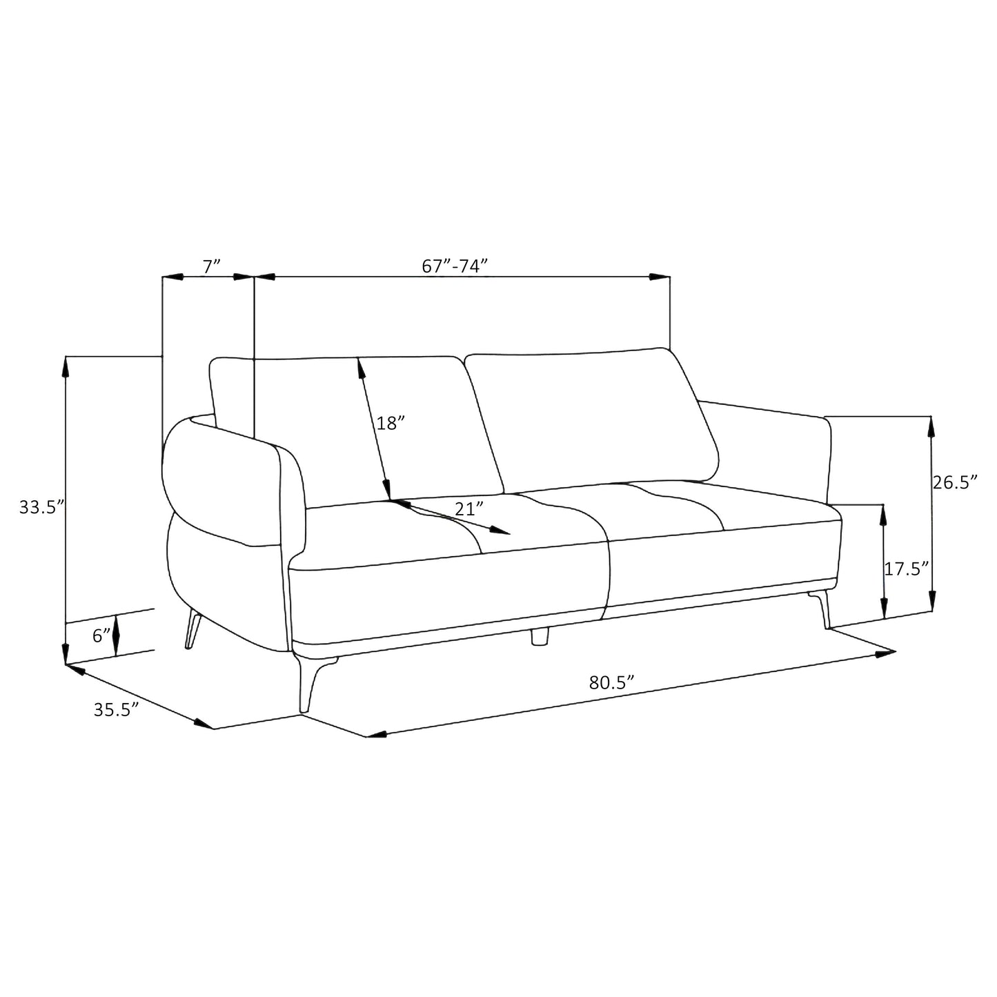 Lively 2-piece Chenille Upholstered Sofa Set Blue