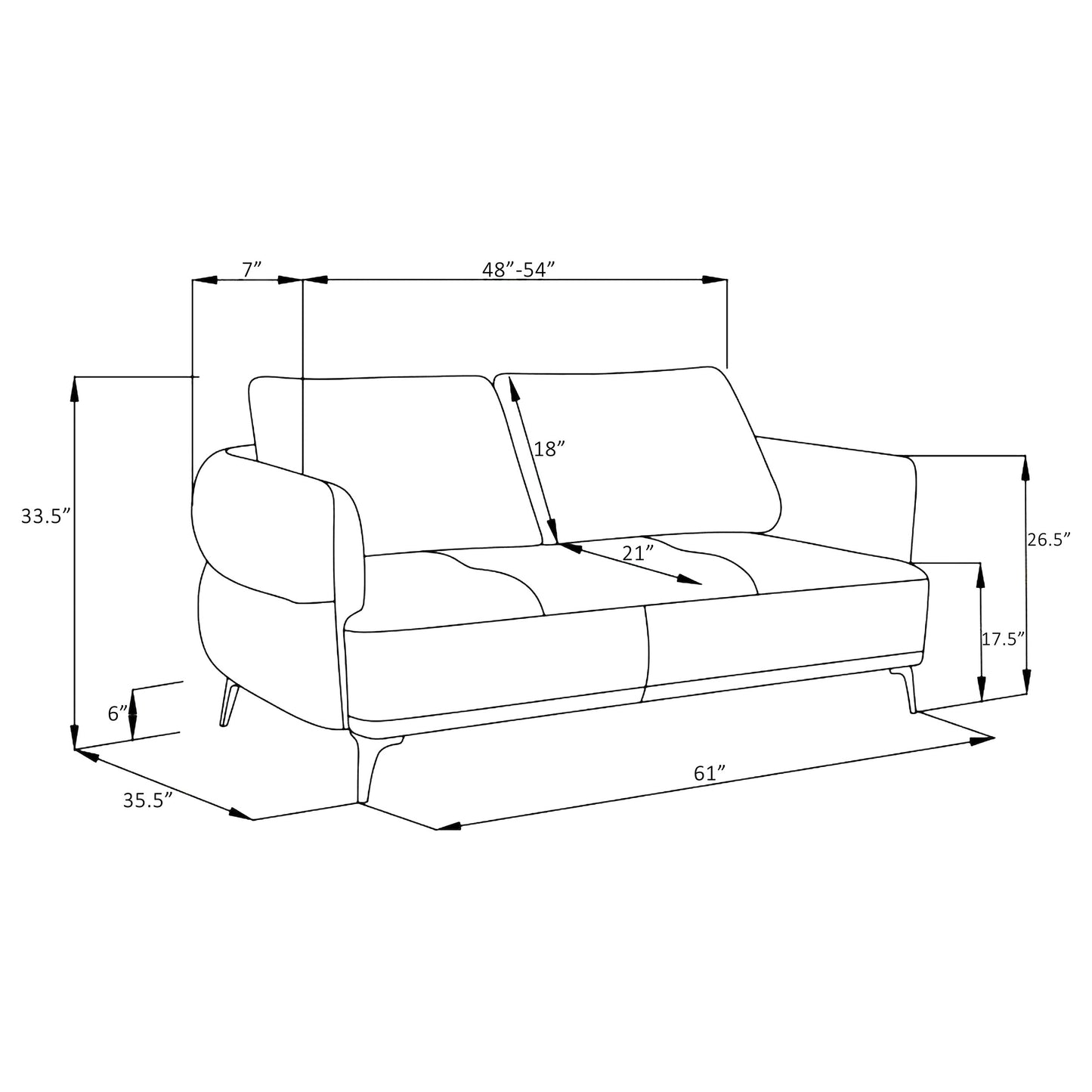 Lively 3-piece Chenille Upholstered Sofa Set Blue