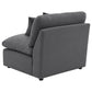 Hobson Upholstered Armless Chair Charcoal