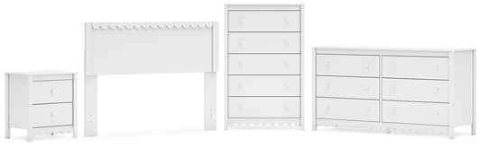 Hallityn Full Panel Headboard with Dresser, Chest and Nightstand