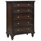 Andover 5-piece Eastern King Bedroom Set Dark Oak