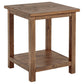 Payne Wood End Table with Shelf Distressed Brown