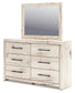 Lawroy Full Panel Bed with Mirrored Dresser and Nightstand