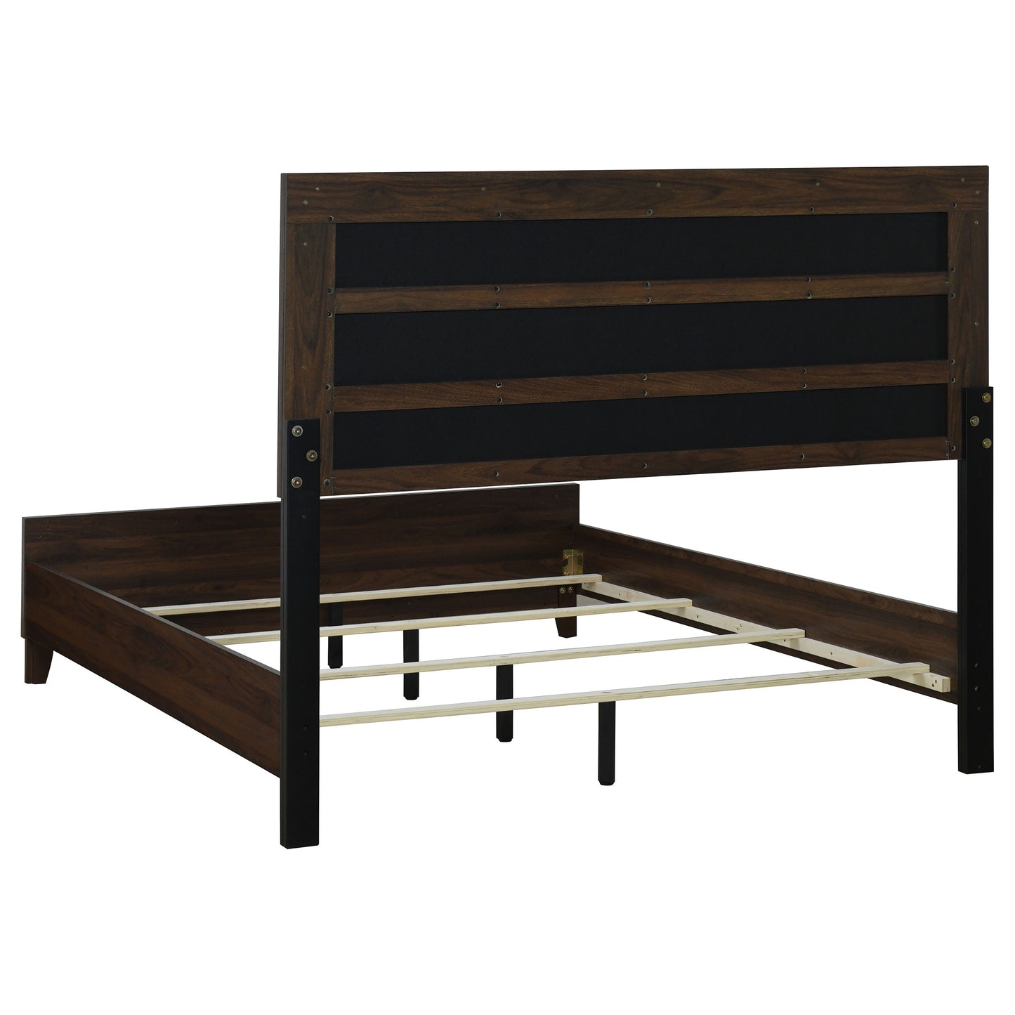 Welsley 50-inch Upholstered California King Bed Walnut