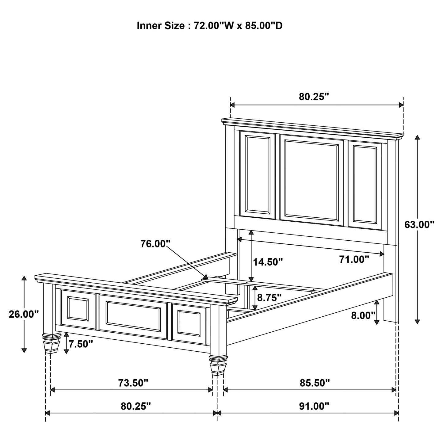 Sandy Beach 5-piece California King Bedroom Set Black