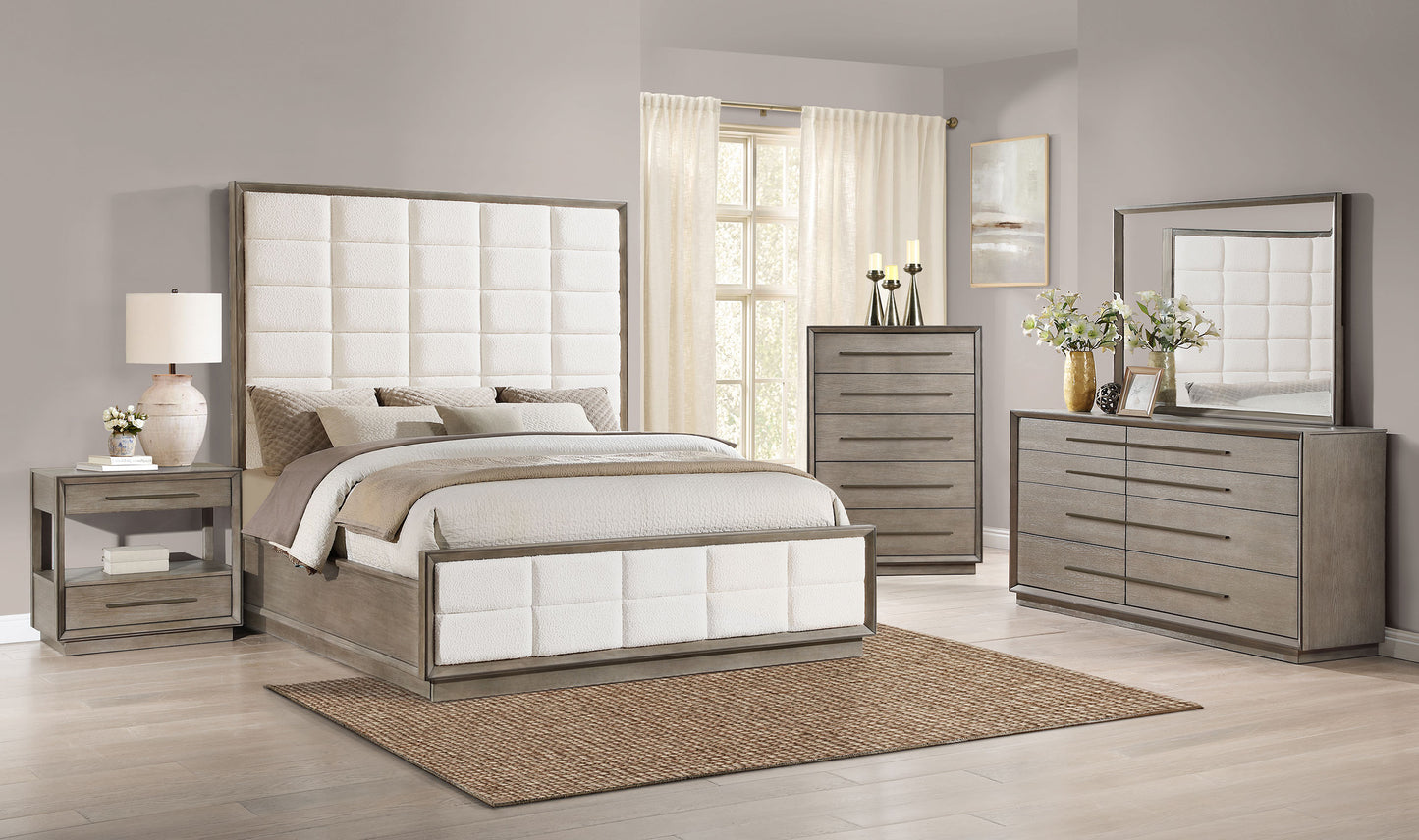 Durango 80-inch California King Panel Bed Taupe Oak