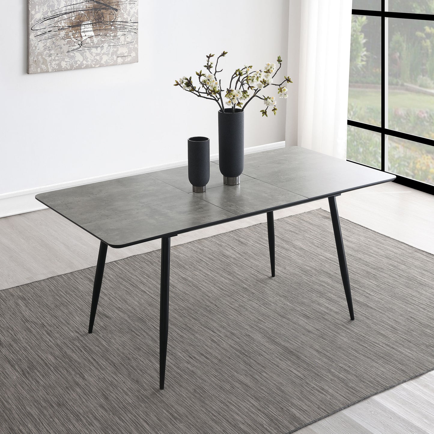 Horizon 63-inch Butterfly Leaf Extension Dining Table Grey