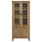 Adina 77-inch Tall Display Cabinet Distressed Light Brown