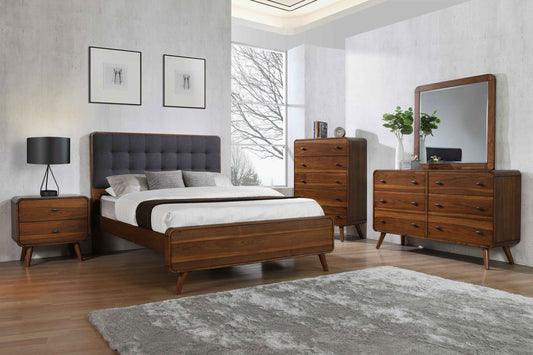 Robyn 5-piece Full Bedroom Set Dark Walnut