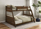 Holden Wood Veneer Twin Over Full Bunk Bed Walnut