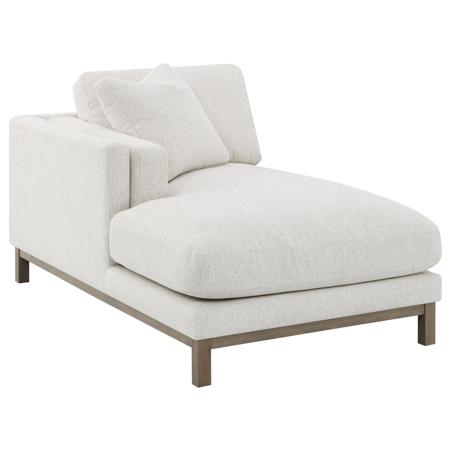 Geneva Boucle Upholstered Sectional Chaise Sofa Sand