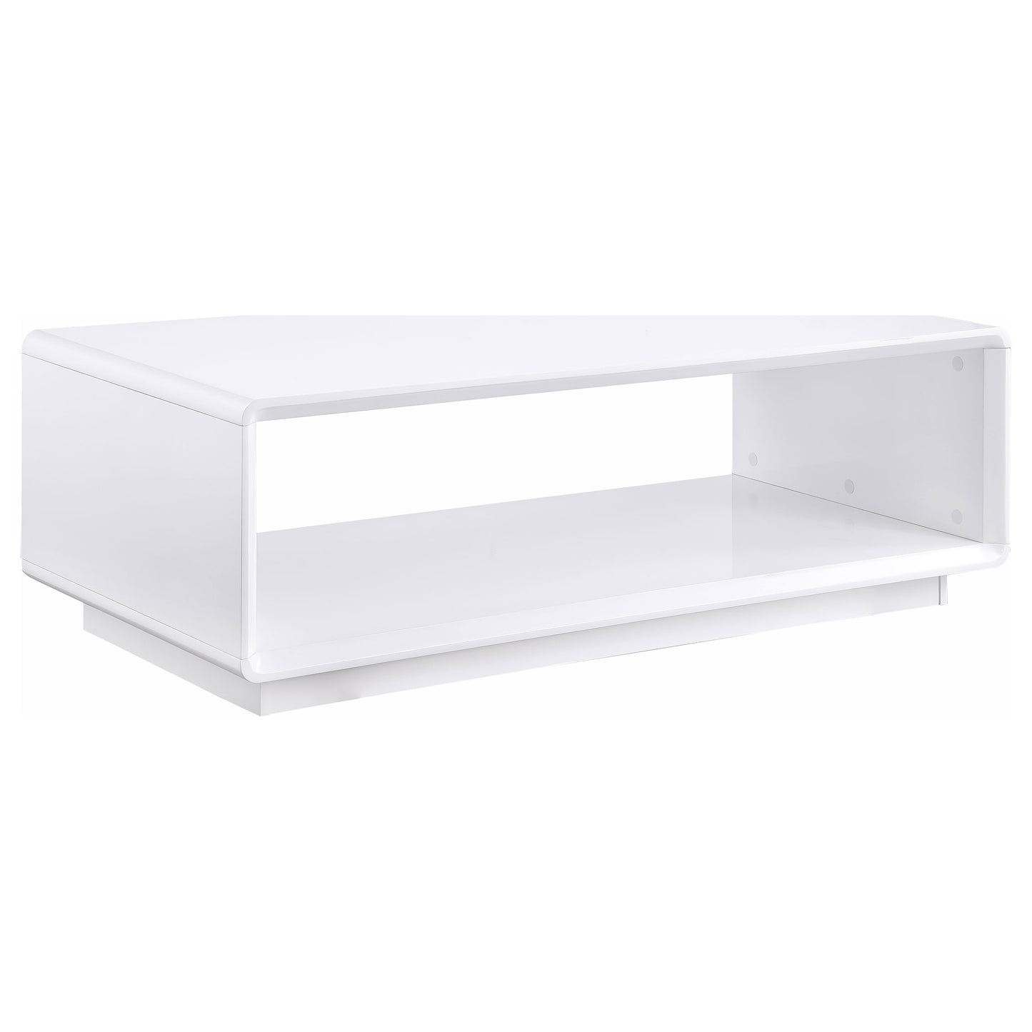 Paseo Rectangular Cocktail Coffee Table White High Gloss