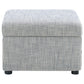 Winter Upholstered Hydraulic Lift Top Storage Ottoman Grey