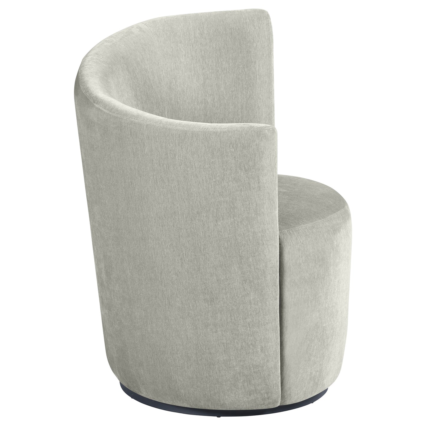 Nueva Upholstered Swivel Chair Curved Backrest Dove Grey