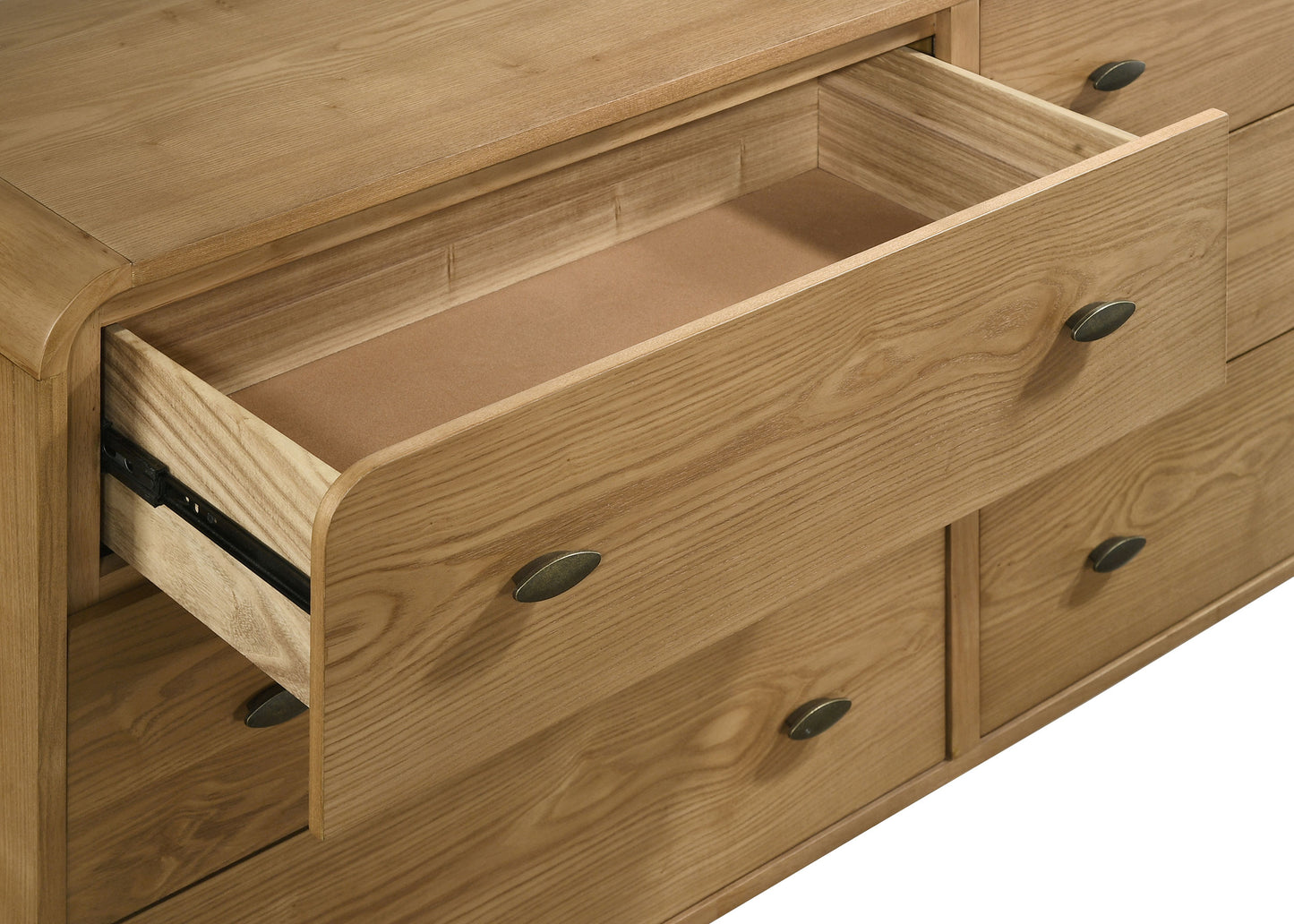 Robyn 6-drawer Dresser with Mirror Light Ash