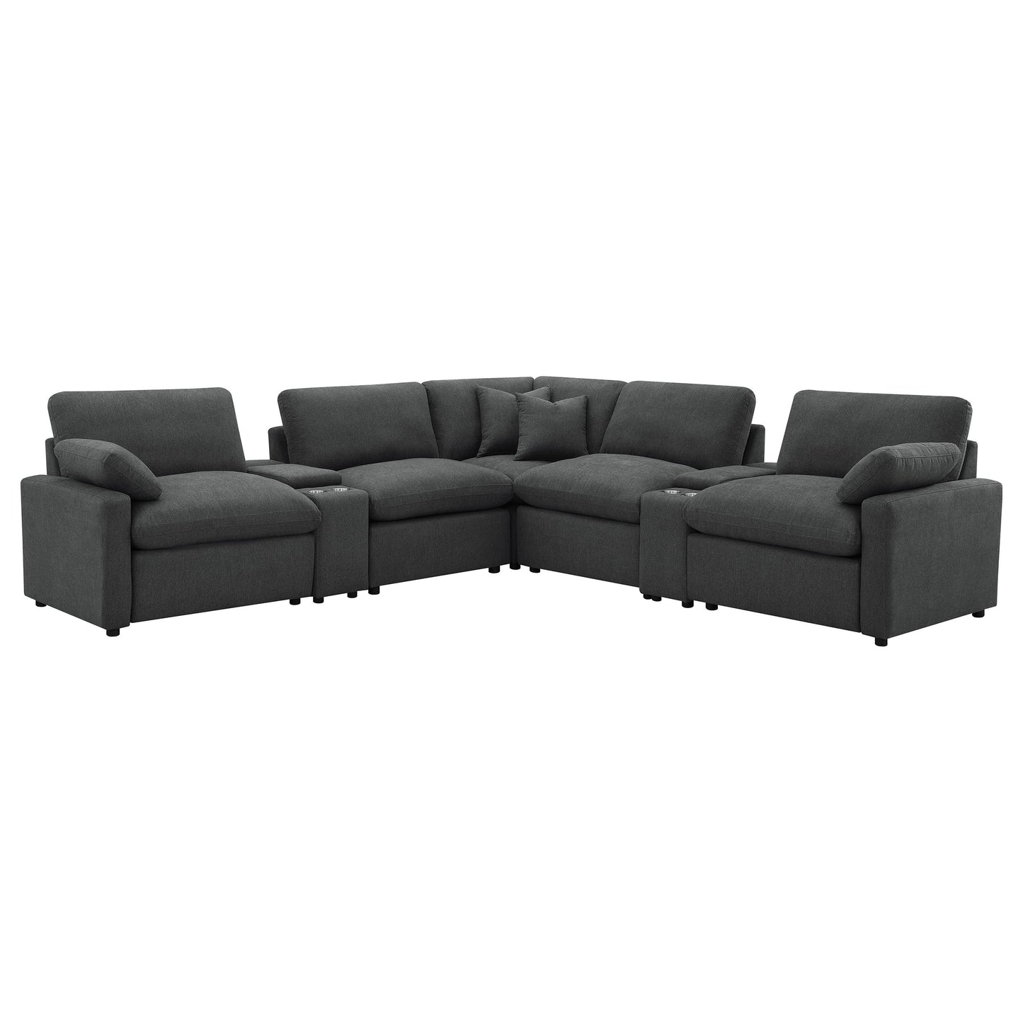 Collins 7-piece Modular Power Reclining Sectional Dark Grey