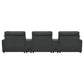 Collins 5-piece Power Reclining Home Theater Seating Dark Grey