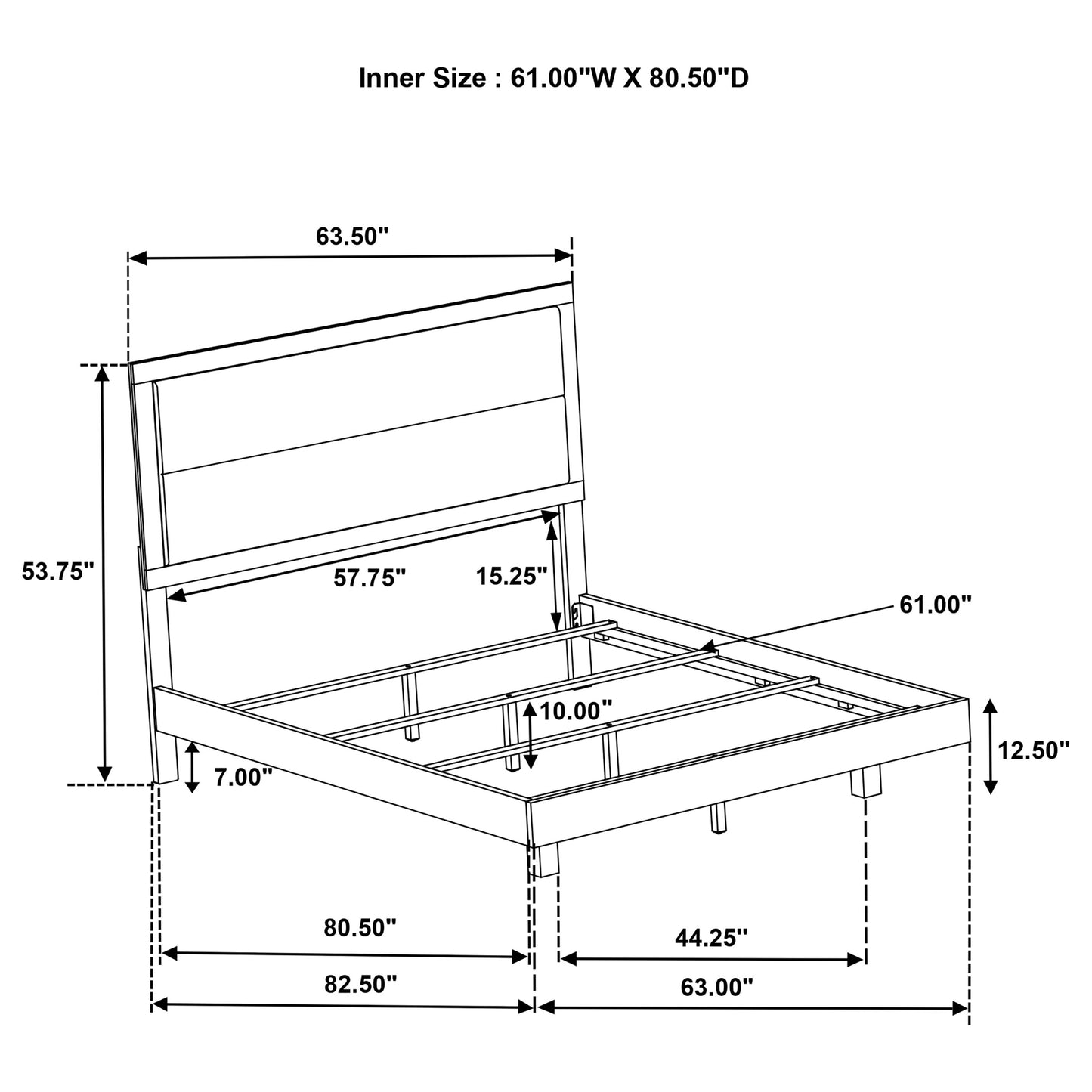 Trenton 54-inch Wood Queen Panel Bed Rustic Cream