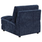 Atlantic Corduroy Upholstered Armless Chair Blue