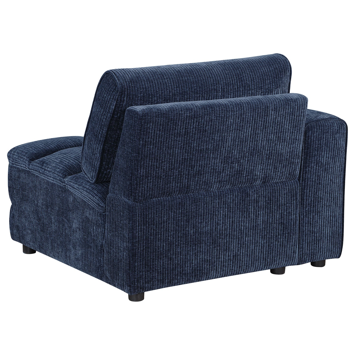 Atlantic Corduroy Upholstered LAF Arm Chair Blue