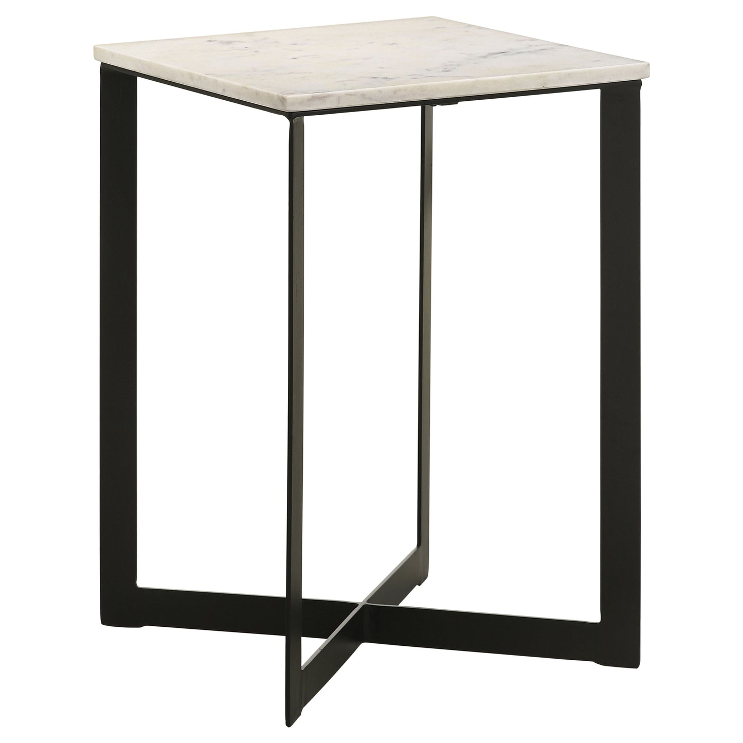 Tobin 2-piece Marble Top Coffee and End Table Set White