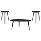 Odessa 3-piece Triangular Coffee and End Table Set Black