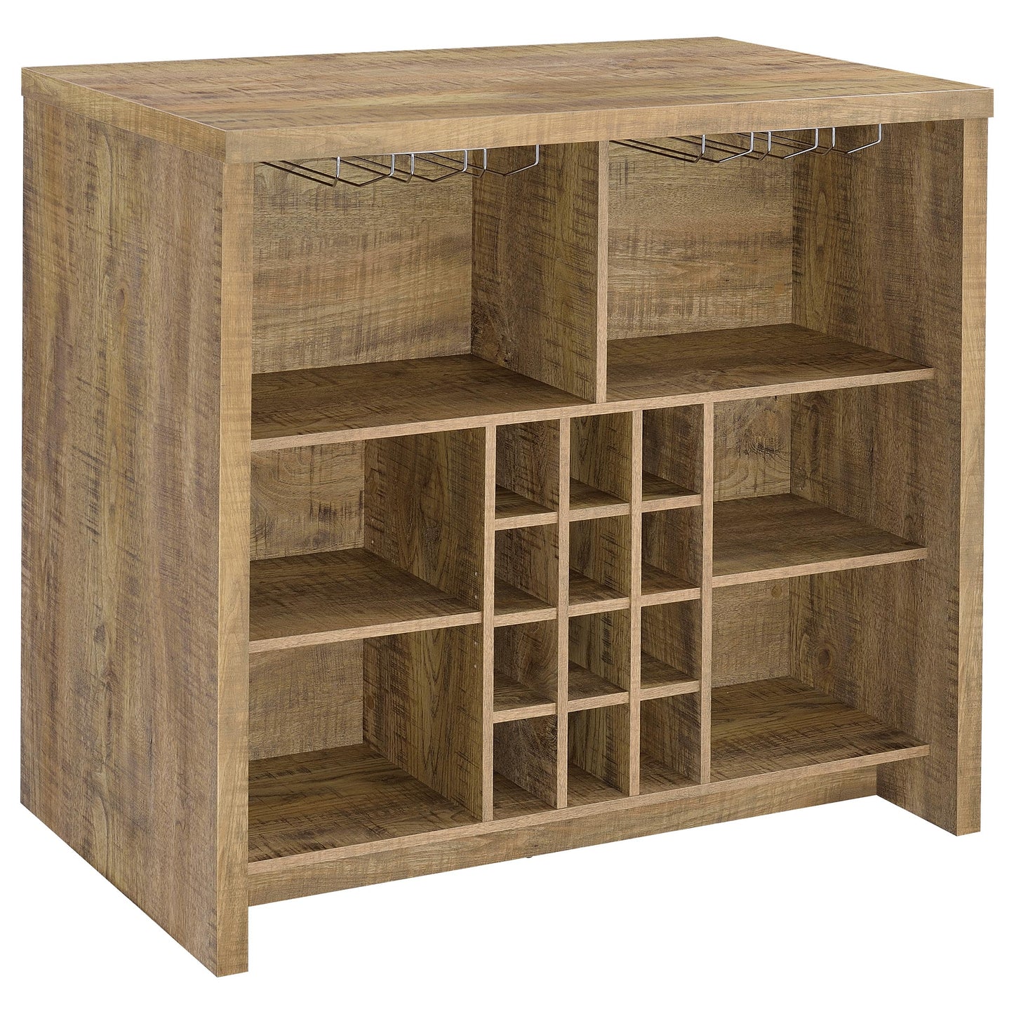 Topanga Engineered Wood Freestanding Home Bar Mango