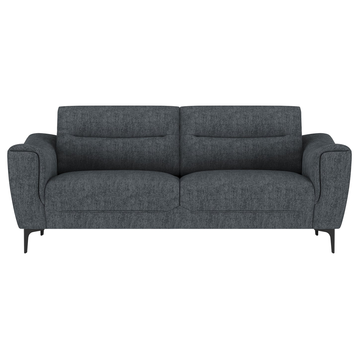 Nolan Upholstered Sloped Track Arm Sofa Charcoal