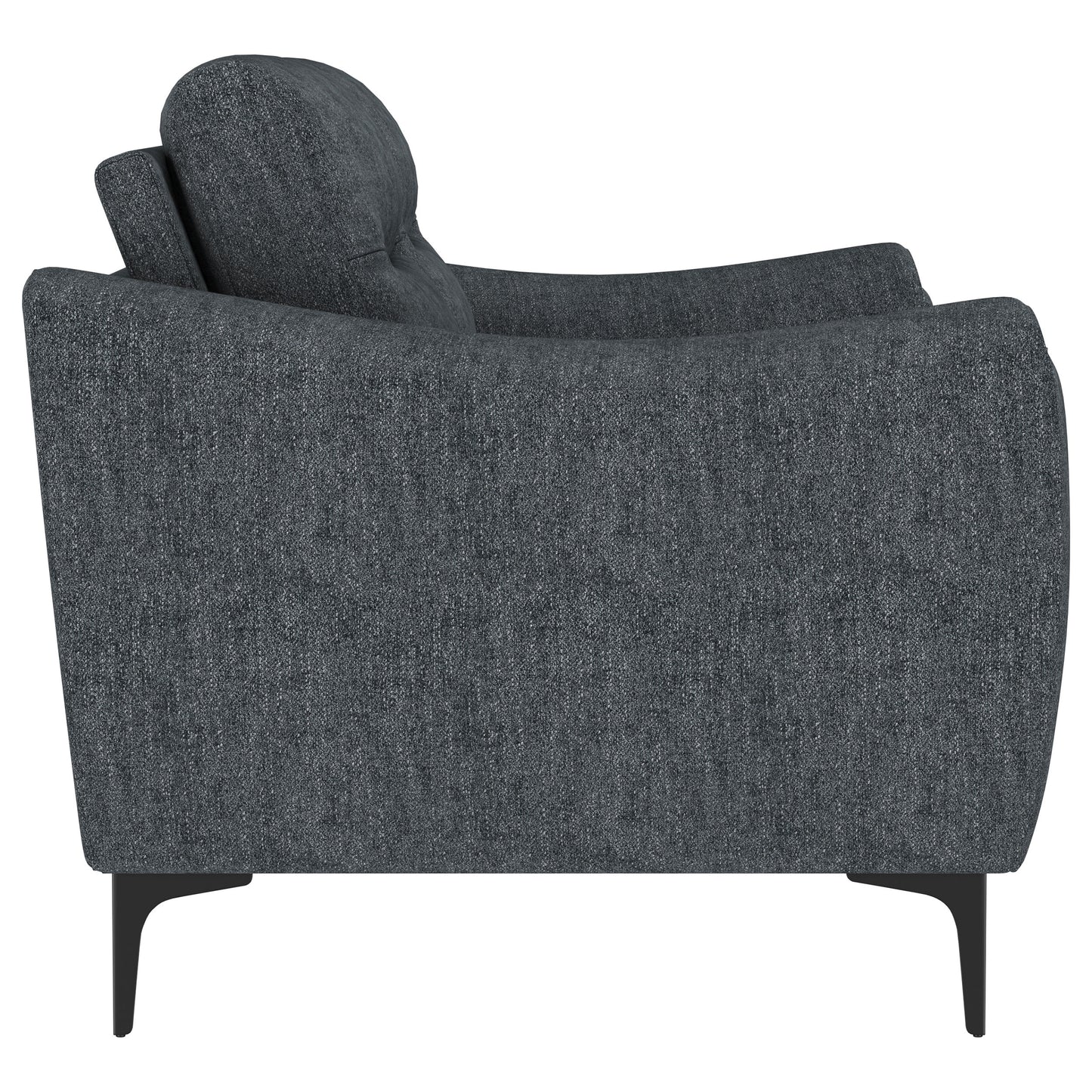 Nolan 2-piece Upholstered Sofa Set Charcoal