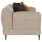 Jade Chenille Upholstered Sculpted Track Arm Loveseat Latte