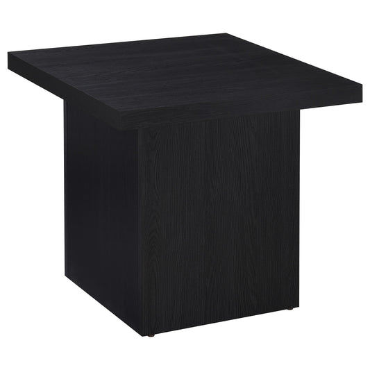 Max Square Engineered Laminate End Side Table Black