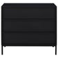 Jess 2-door Arched Fluted Glass Accent Cabinet Black