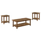 Payne 3-piece Coffee and End Table Set Distressed Brown