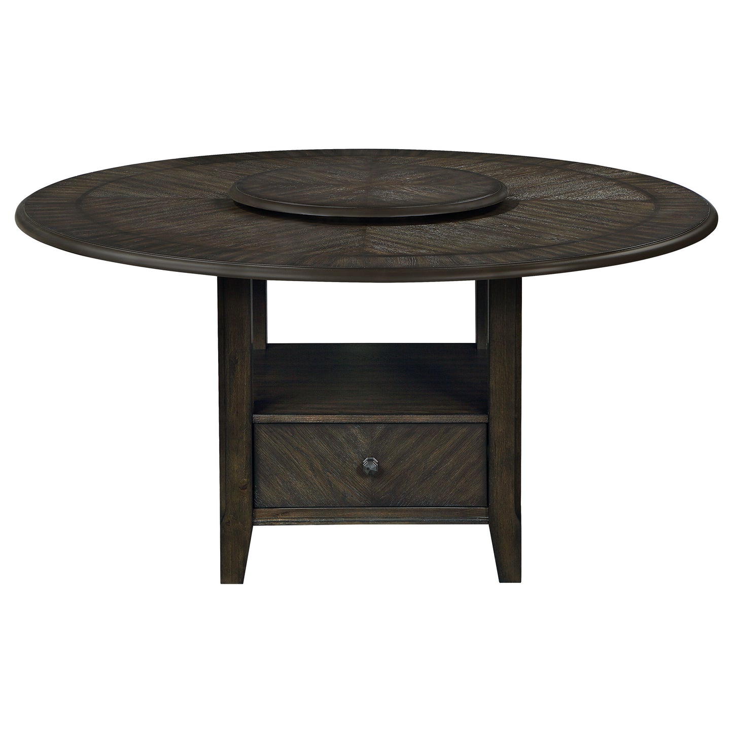 Twyla 5-piece Round Storage Base Dining Table Set Dark Cocoa