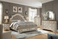 Realyn King Upholstered Bed with Mirrored Dresser and Chest