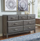 Caitbrook Queen Storage Bed with 8 Drawers with Dresser and Chest