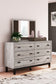 Vessalli Queen Panel Bed with Mirrored Dresser, Chest and Nightstand