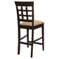 Gabriel Lattice Back Counter Chair Cappuccino (Set of 2)