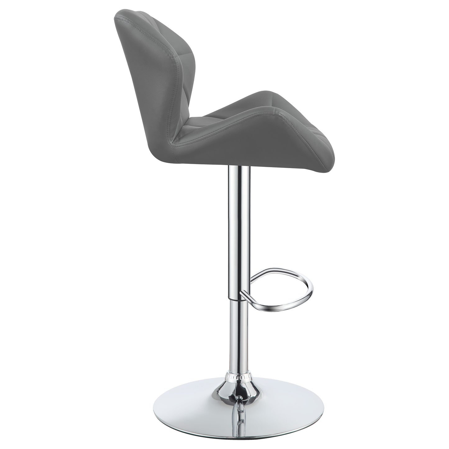 Berrington Upholstered Adjustable Bar Stool Grey (Set of 2)