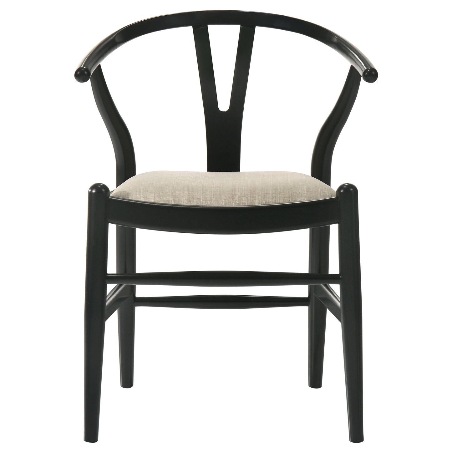 Crestmont Wood Wishbone Dining Side Chair Black (Set of 2)