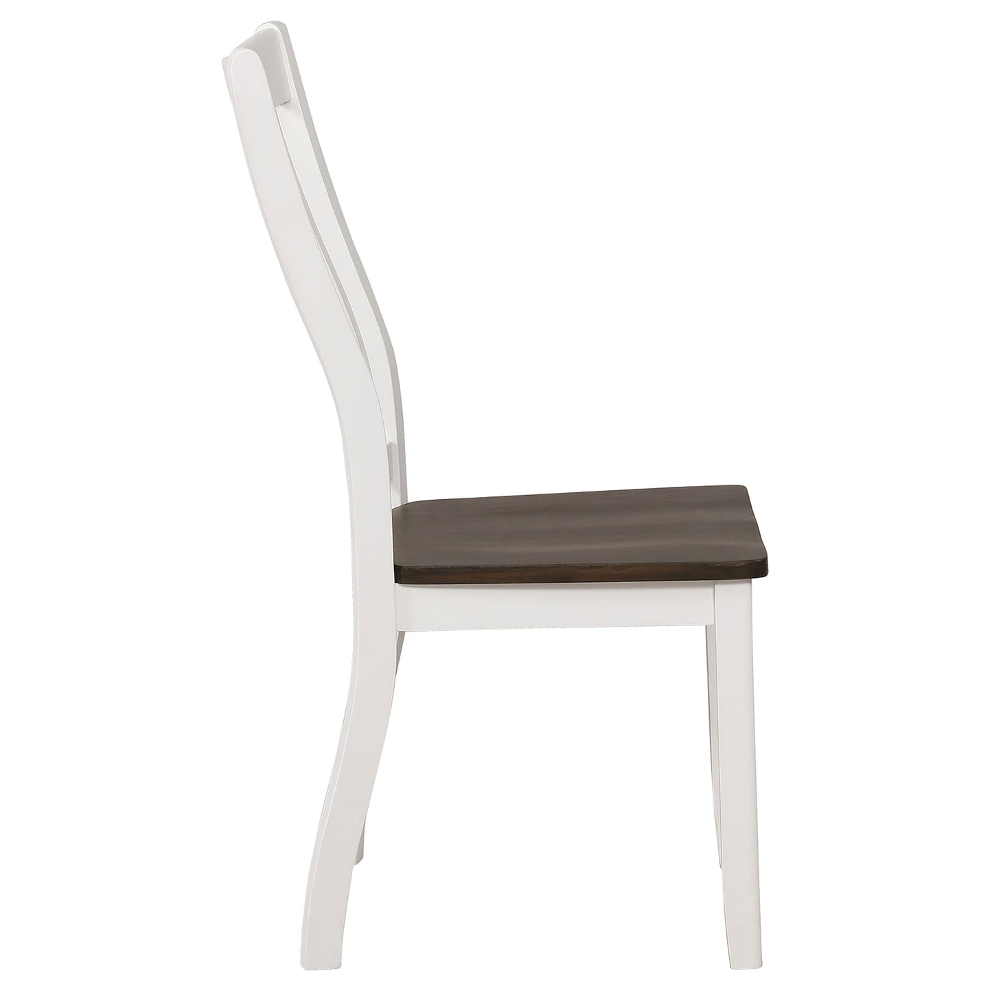 Kingman Slat Back Dining Chairs Espresso and White (Set of 2)