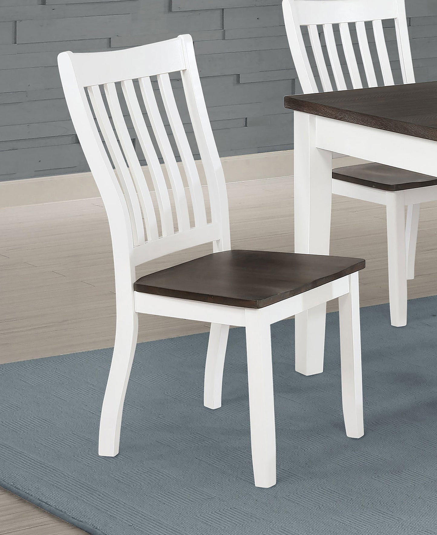 Kingman Wood Dining Side Chair Distressed White (Set of 2)