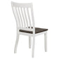 Kingman Slat Back Dining Chairs Espresso and White (Set of 2)