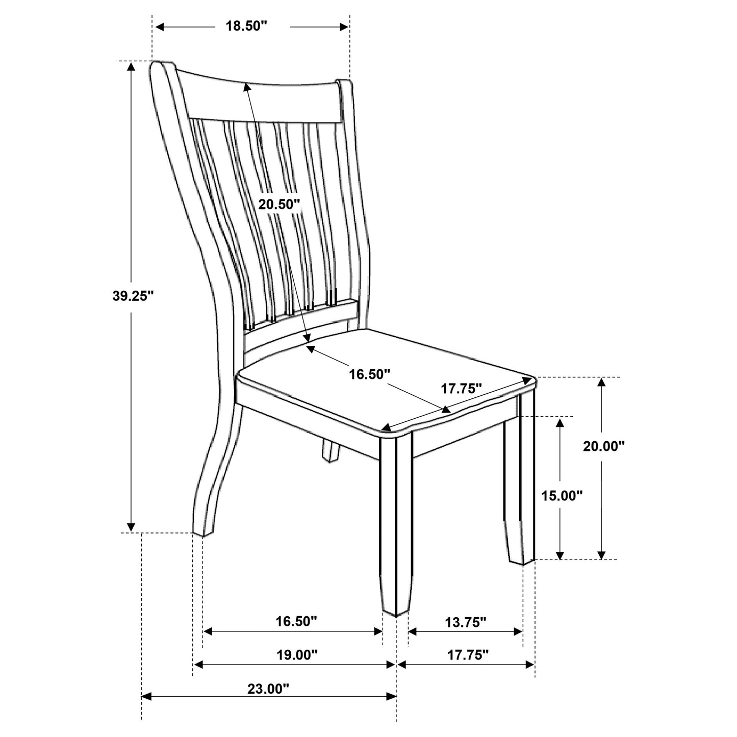 Kingman Wood Dining Side Chair Distressed White (Set of 2)