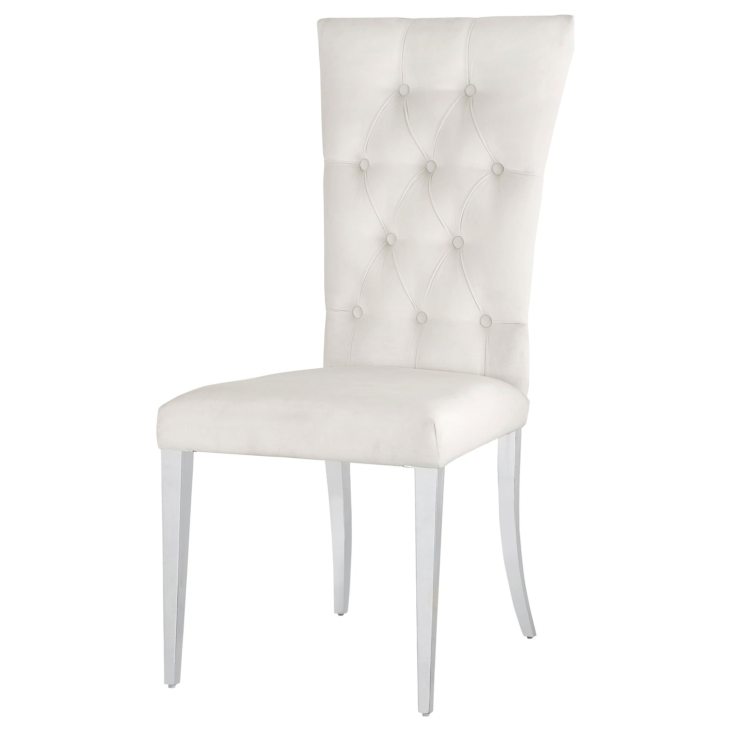 Kerwin Velvet Upholstered Dining Side Chair White (Set of 2)