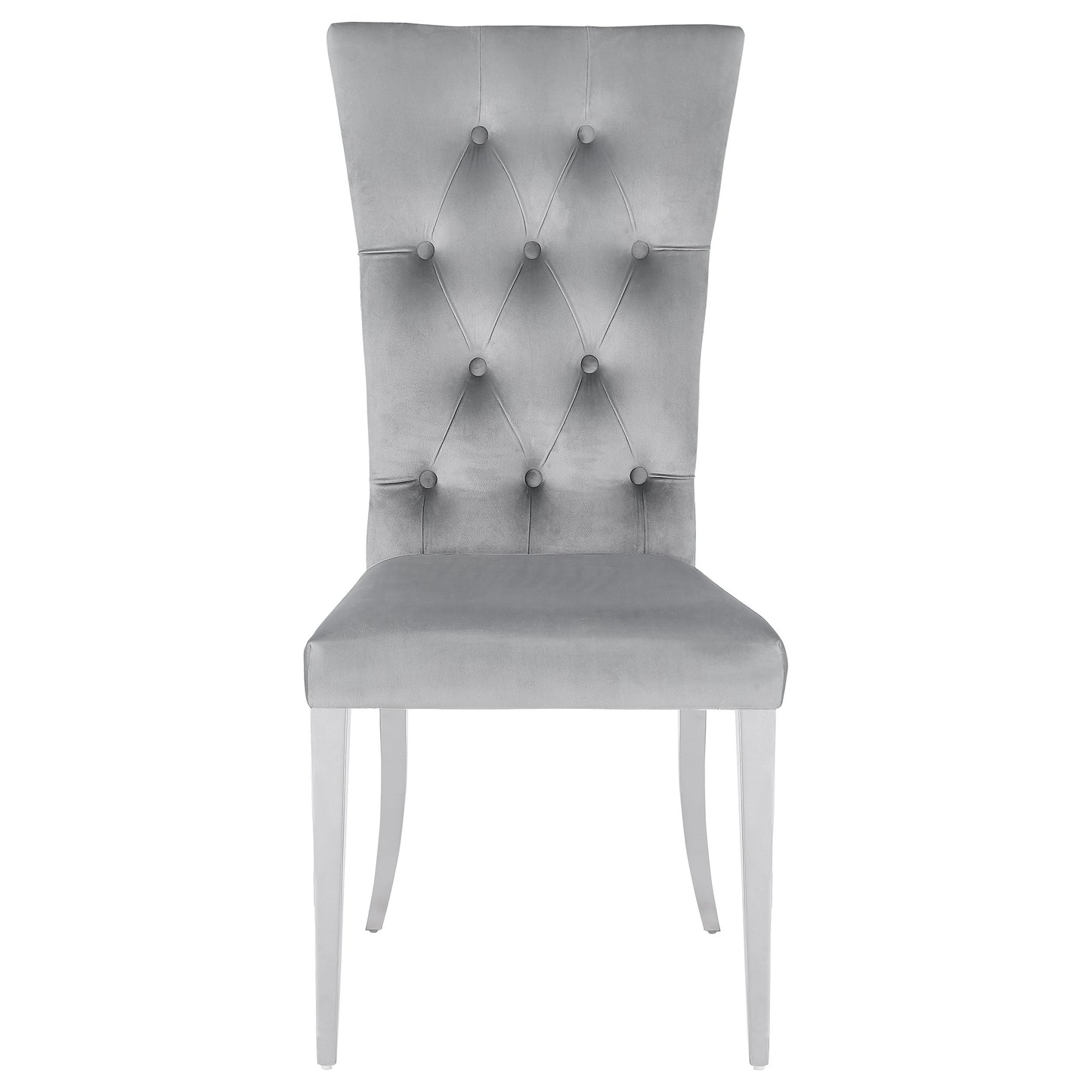 Kerwin Velvet Upholstered Dining Side Chair Grey (Set of 2)