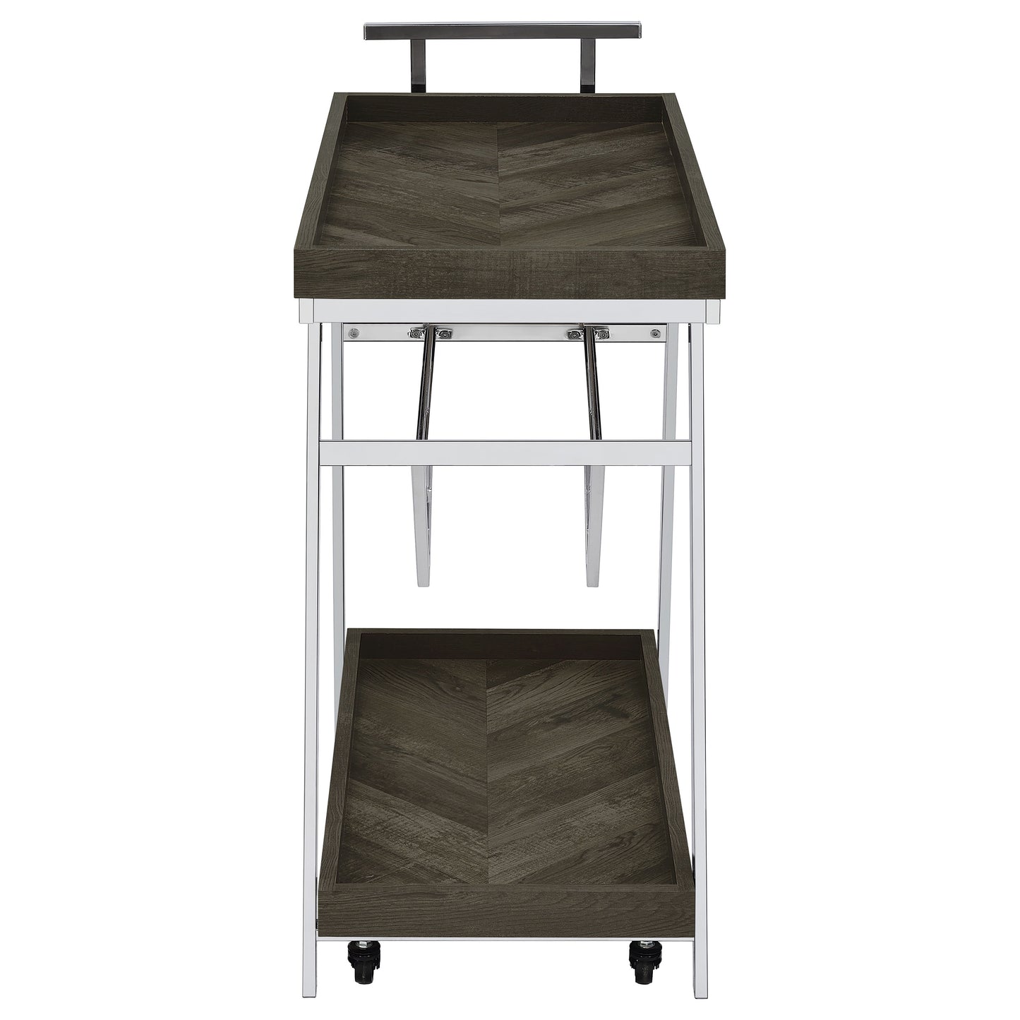 Kinney 1-drawer Engineered Wood Bar Cart Rustic Grey