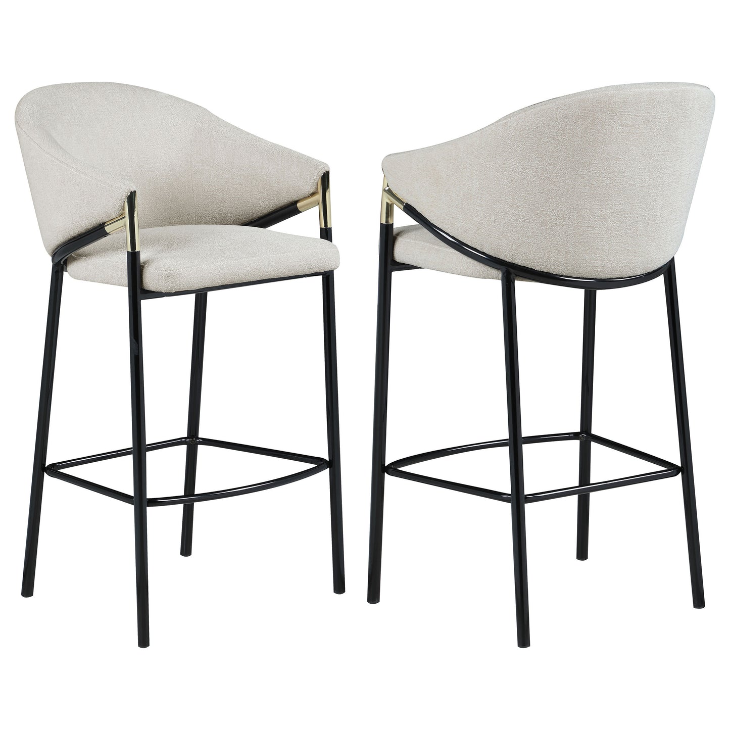 Chadwick Fabric Upholstered Bar Chair Beige (Set of 2)