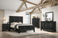 Sandy Beach Wood Queen Panel Bed Black