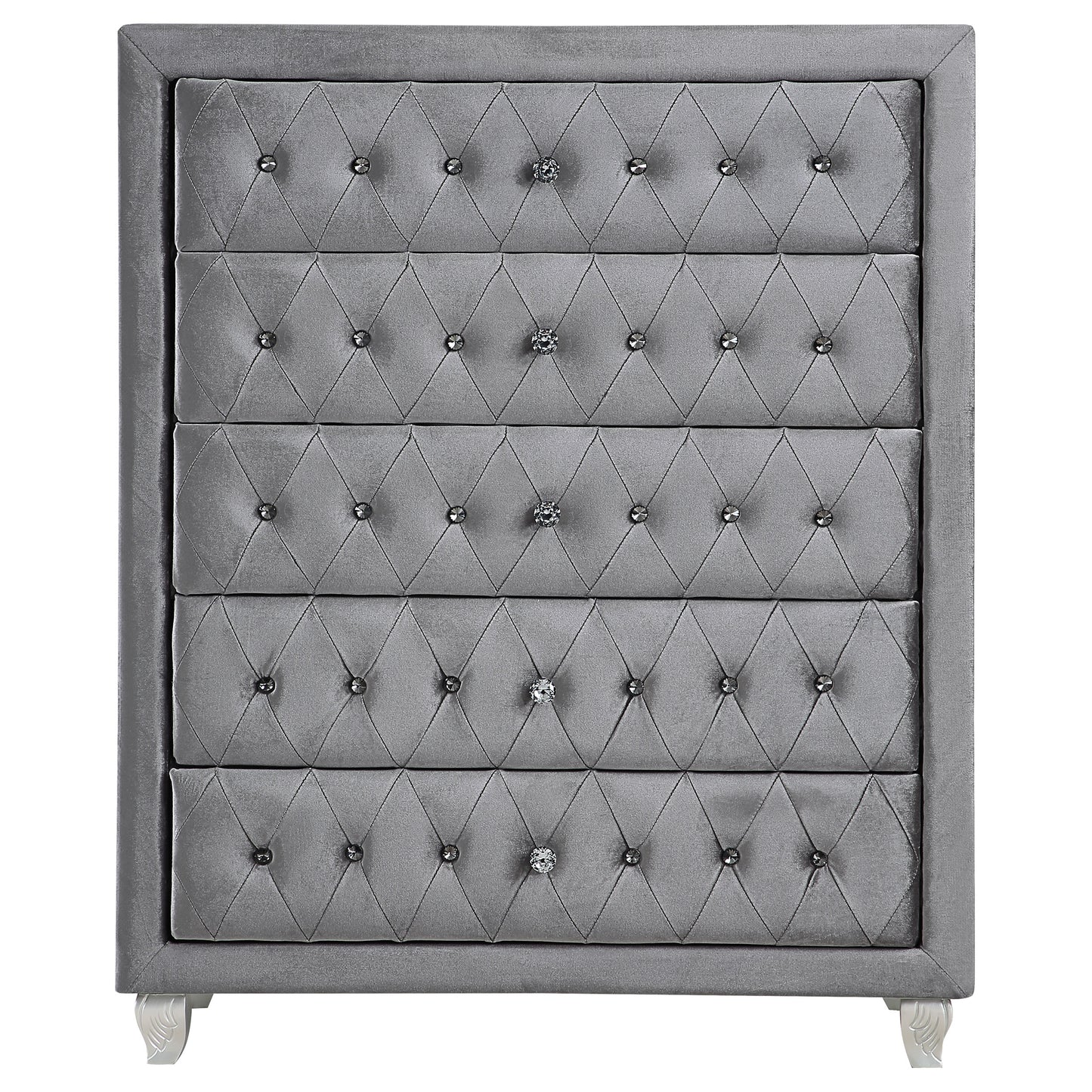 Deanna 5-drawer Bedroom Chest Grey